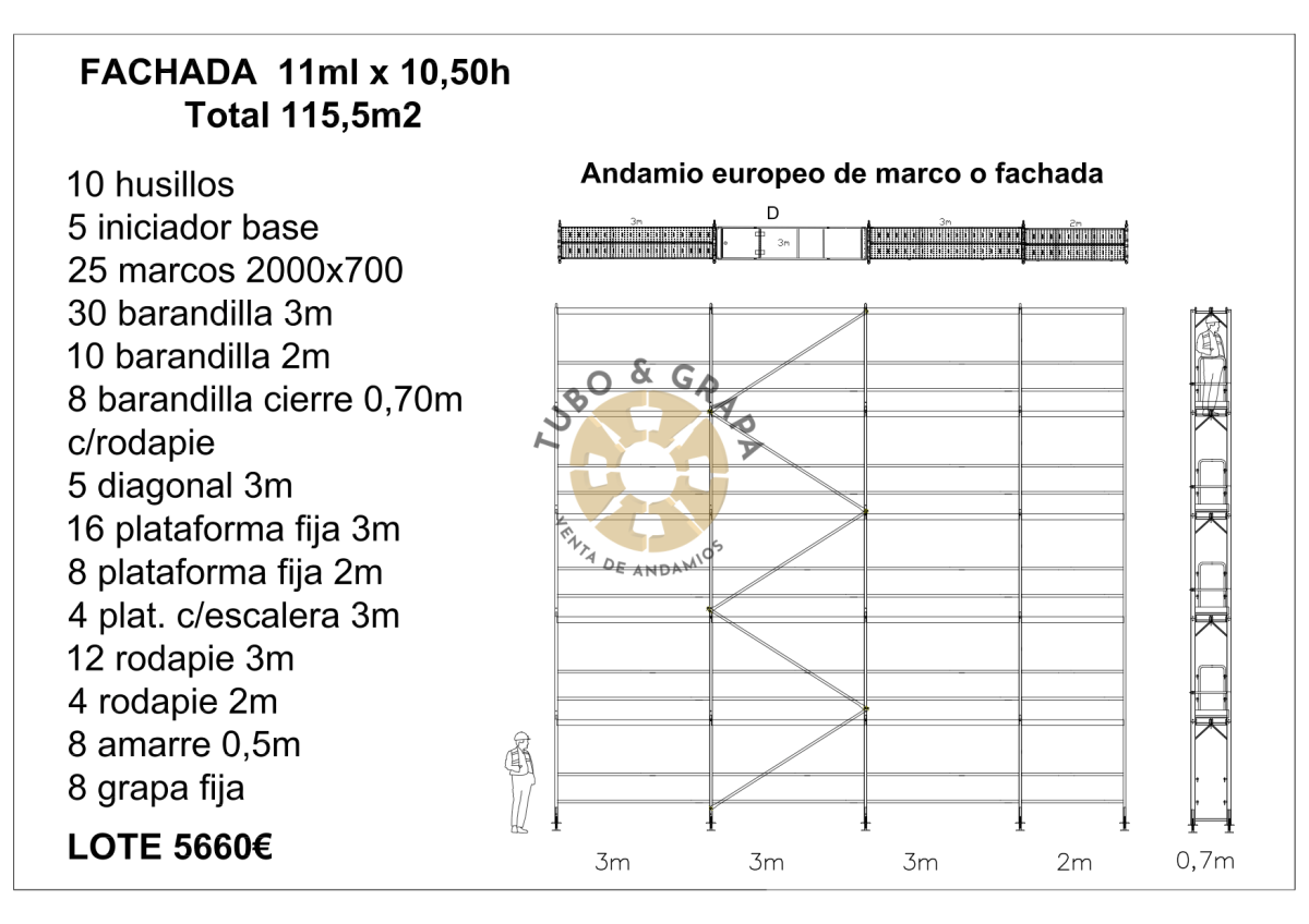 1155M2 ANDAMIO DE MARCO R75