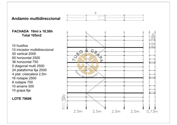 ANDAMIO MULTI 105M2 en 2 5ml tubo