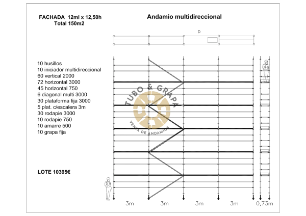 ANDAMIO MULTI 150M2 tubo
